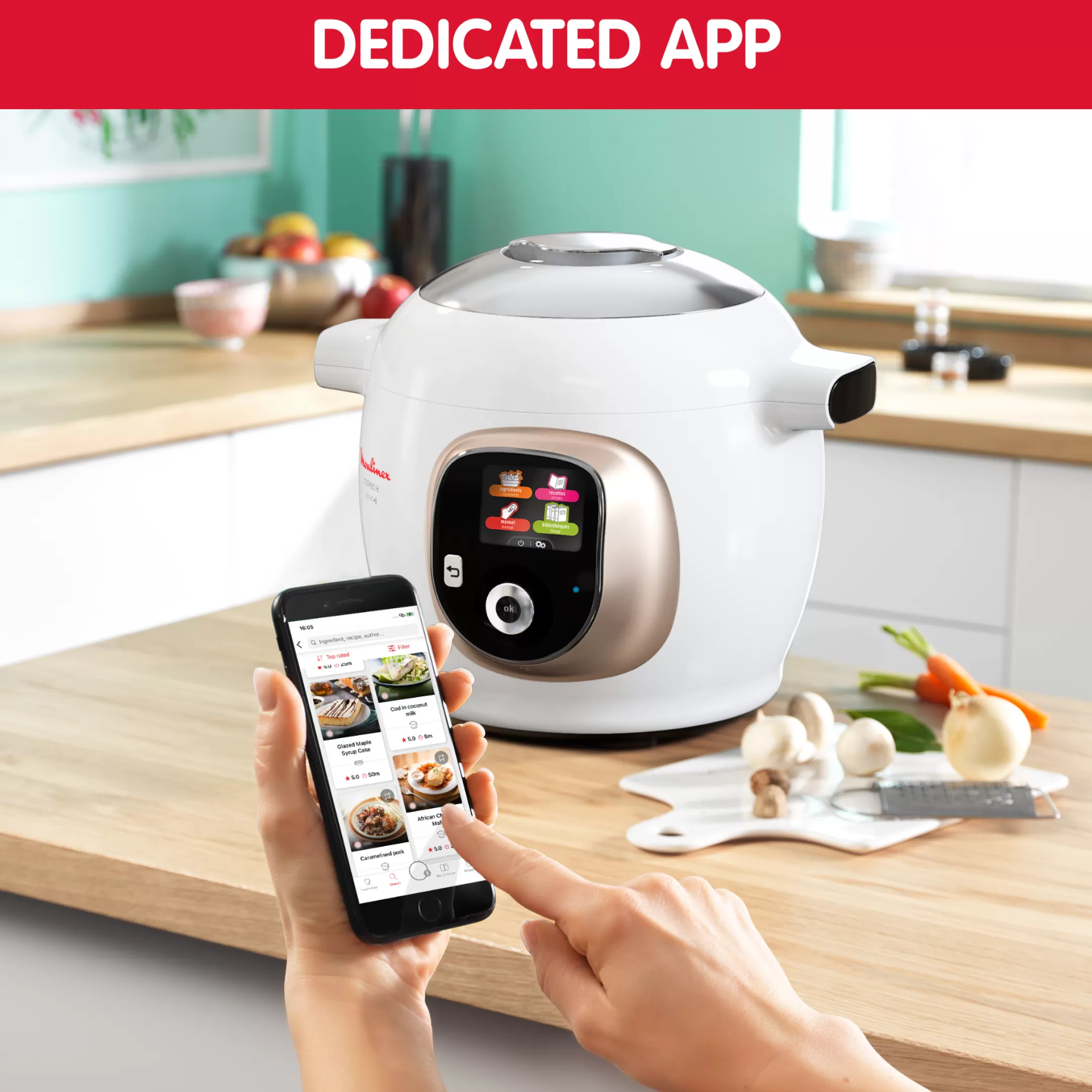Moulinex Cookeo+ Connect CE86DA10 Intelligente Hogedruk Multicooker - 6 Programma's - Oneindig Aantal Recepten - Geconnecteerd Flash Sale
