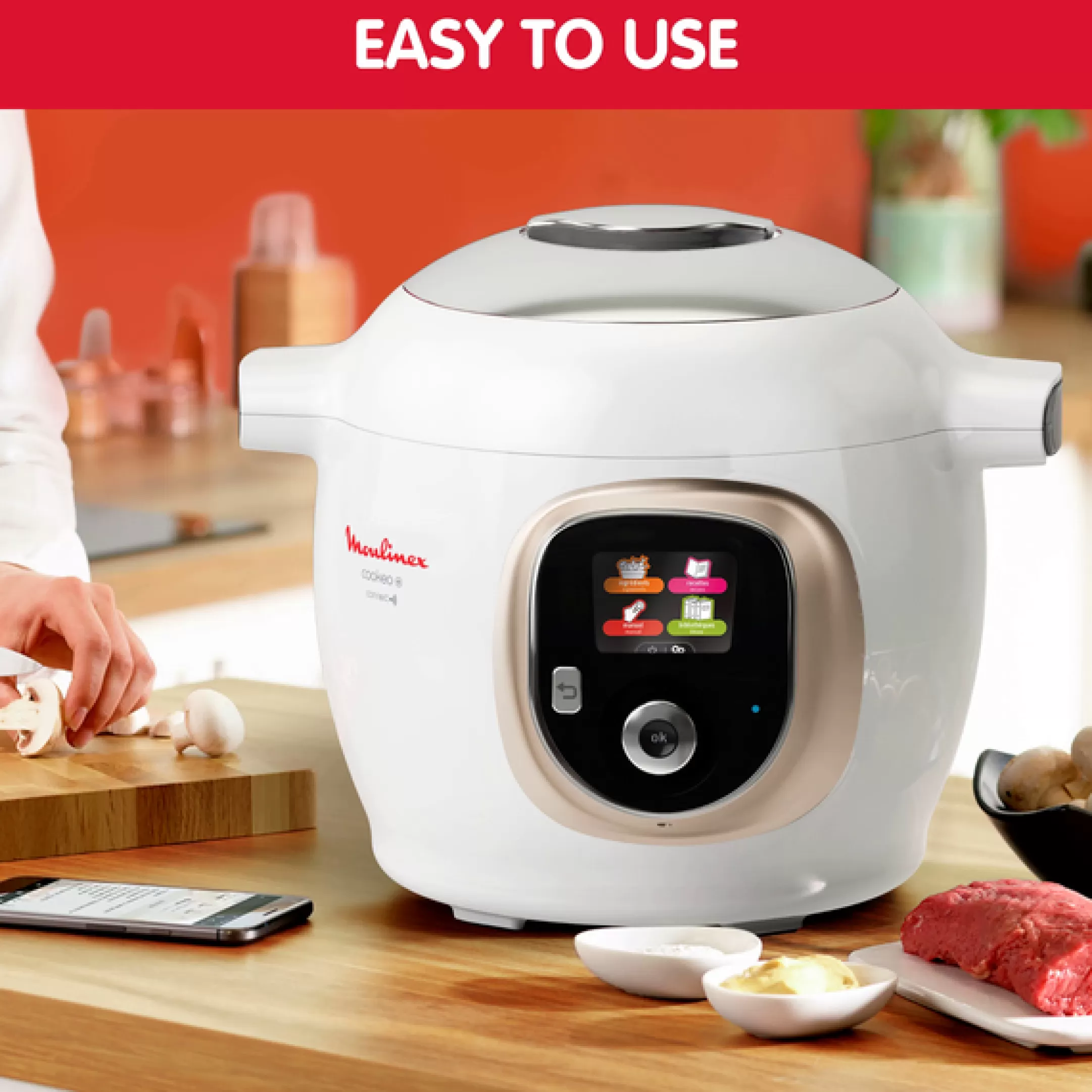 Moulinex Cookeo+ Connect CE86DA10 Intelligente Hogedruk Multicooker - 6 Programma's - Oneindig Aantal Recepten - Geconnecteerd Flash Sale