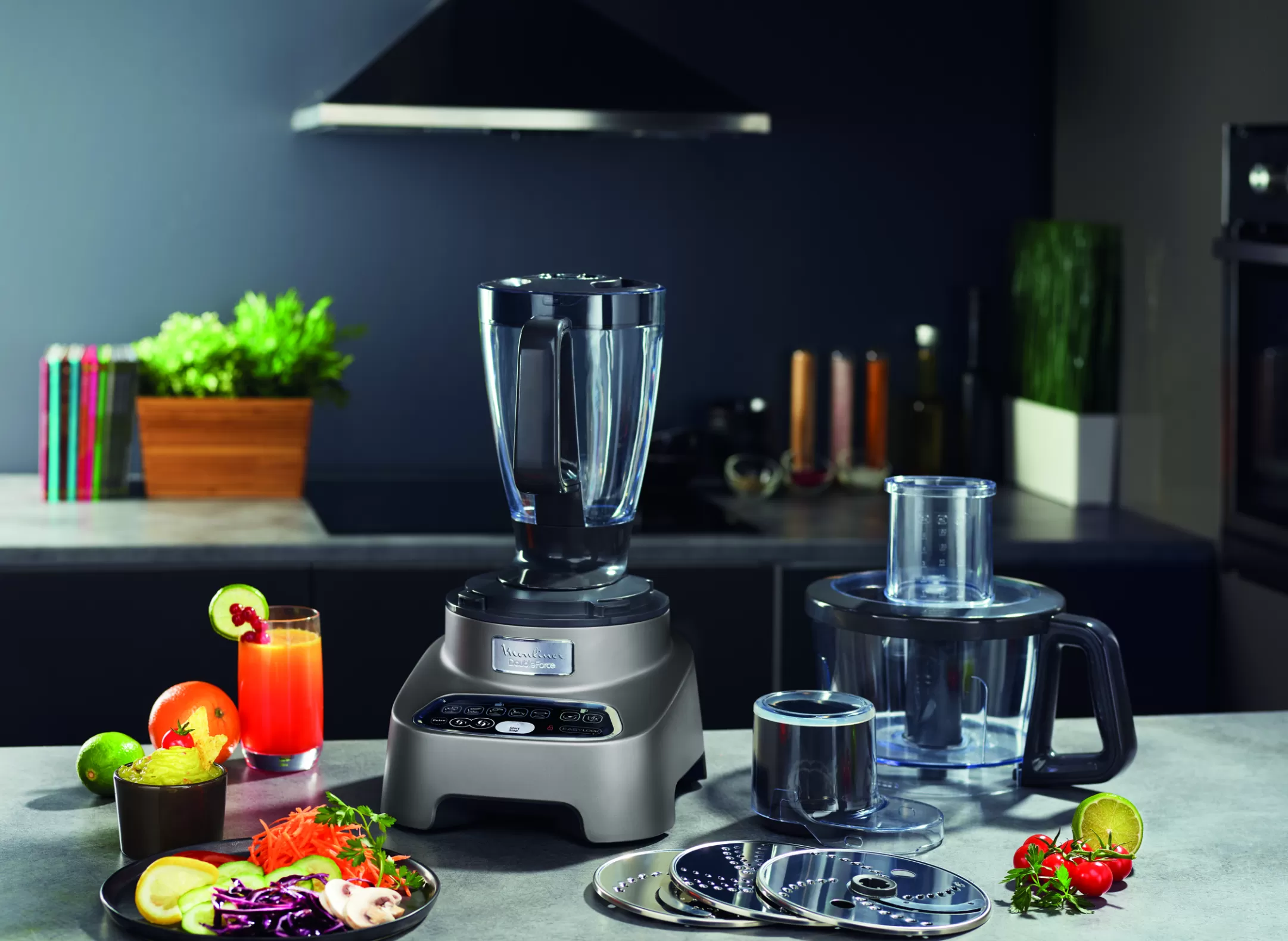 Moulinex DoubleForce FP827E10 Foodprocessor - 1.000W - 10 Accessoires - 6 Snelheden Discount