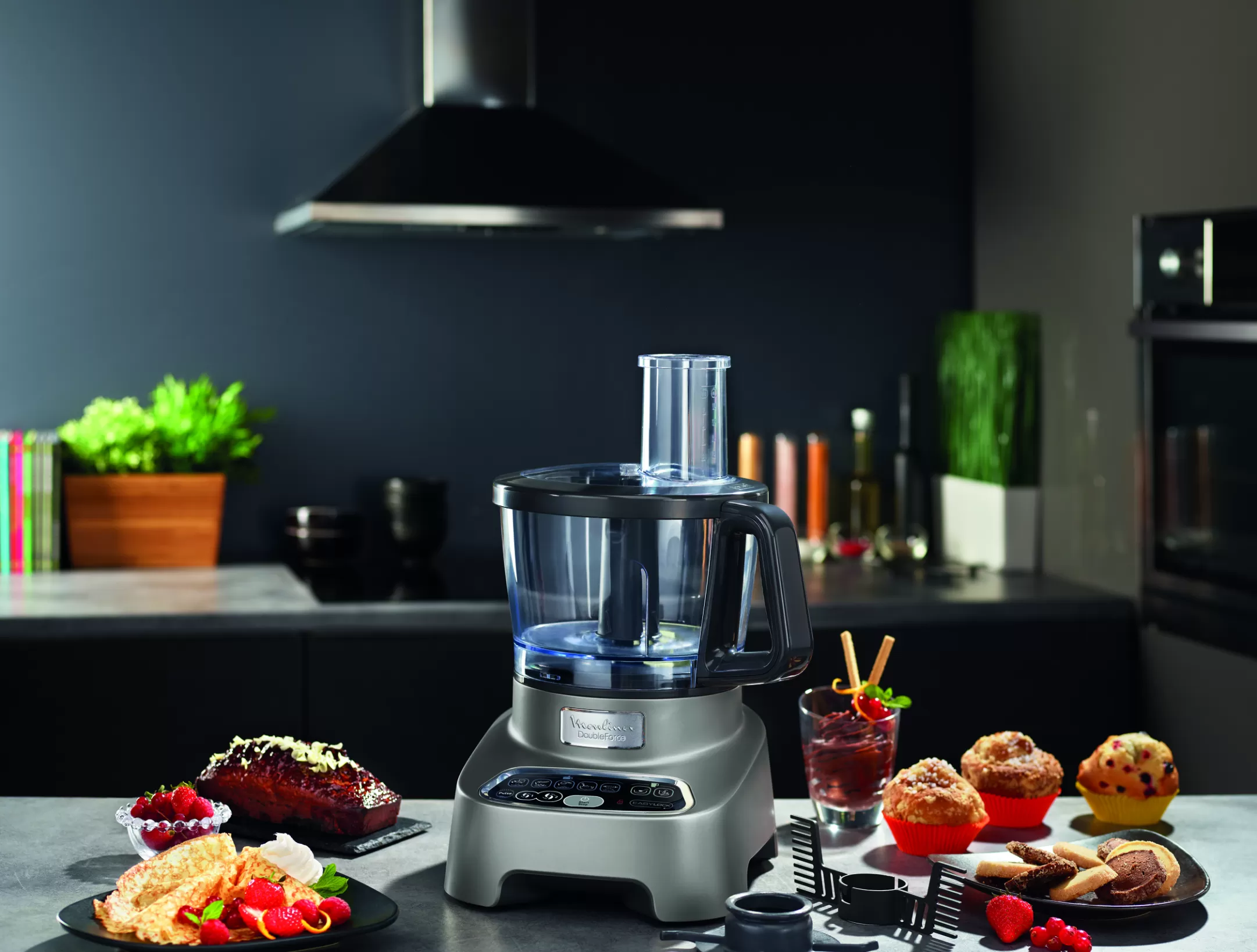 Moulinex DoubleForce FP827E10 Foodprocessor - 1.000W - 10 Accessoires - 6 Snelheden Discount