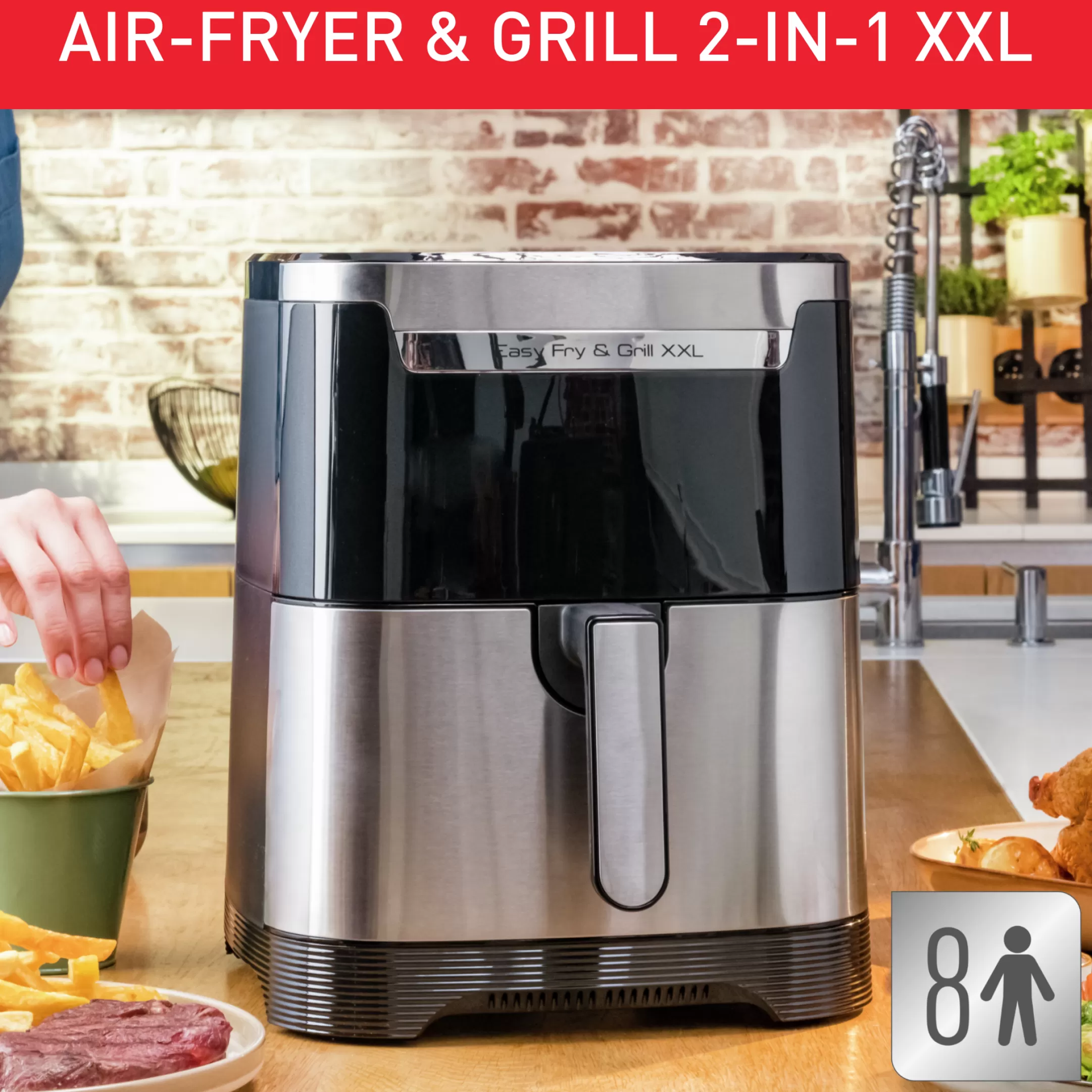 Moulinex Easy Fry & Grill XXL EZ801D10 Air Fryer - 8 Programma's - 6,5L Store