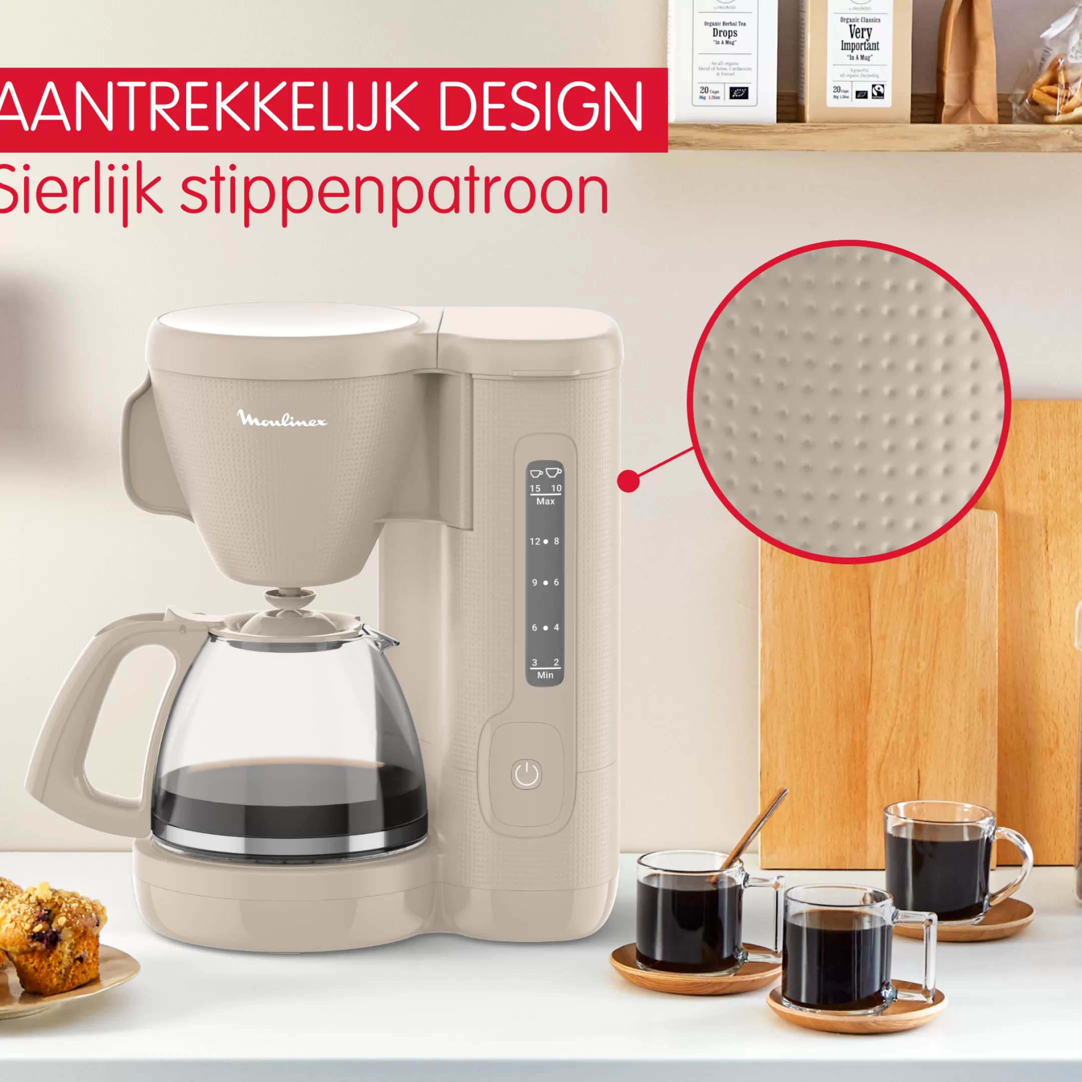 Moulinex Morning FG2M0B10 Koffiezetter Met Filter - 15 Tassen Discount