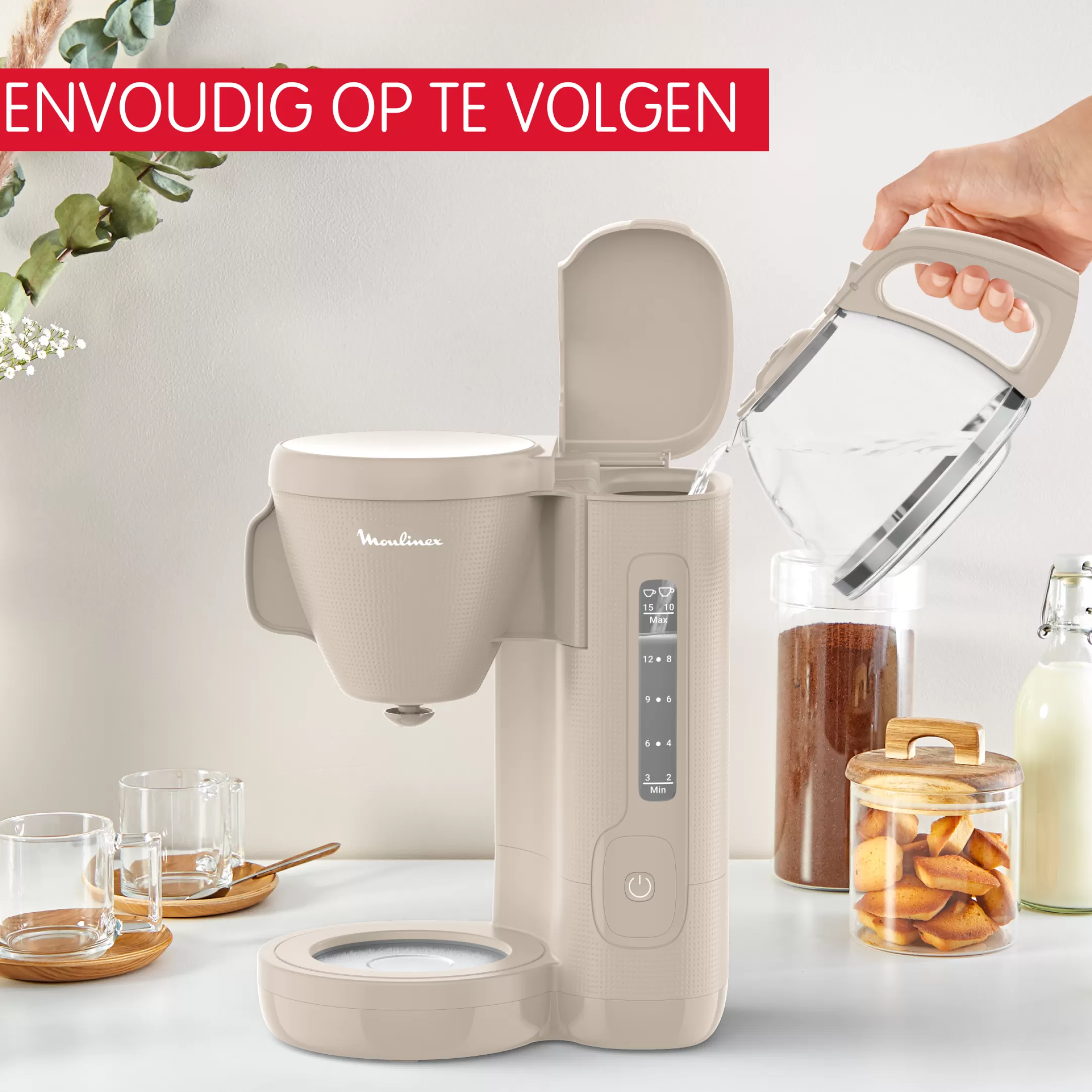 Moulinex Morning FG2M0B10 Koffiezetter Met Filter - 15 Tassen Discount