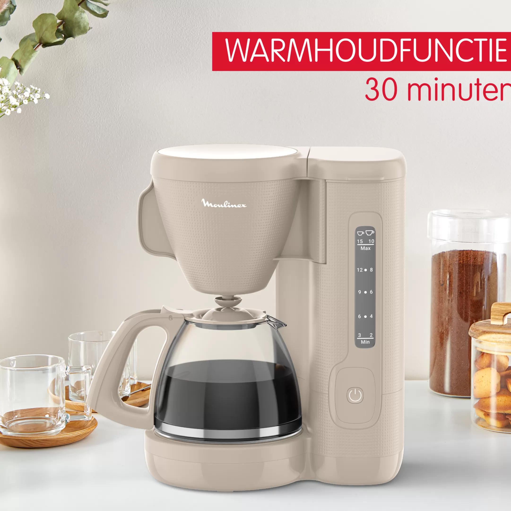 Moulinex Morning FG2M0B10 Koffiezetter Met Filter - 15 Tassen Discount