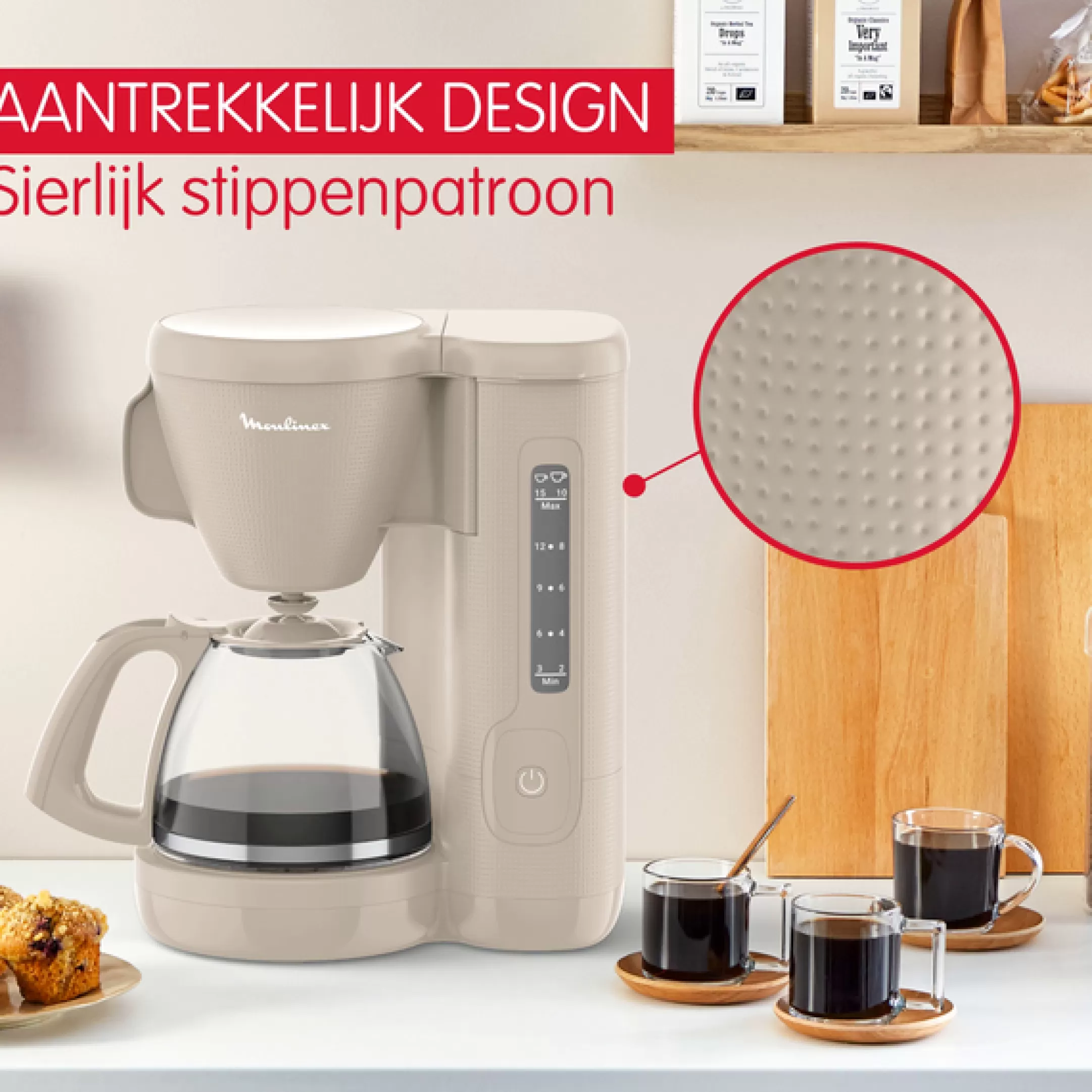 Moulinex Morning FG2M0B10 Koffiezetter Met Filter - 15 Tassen Discount
